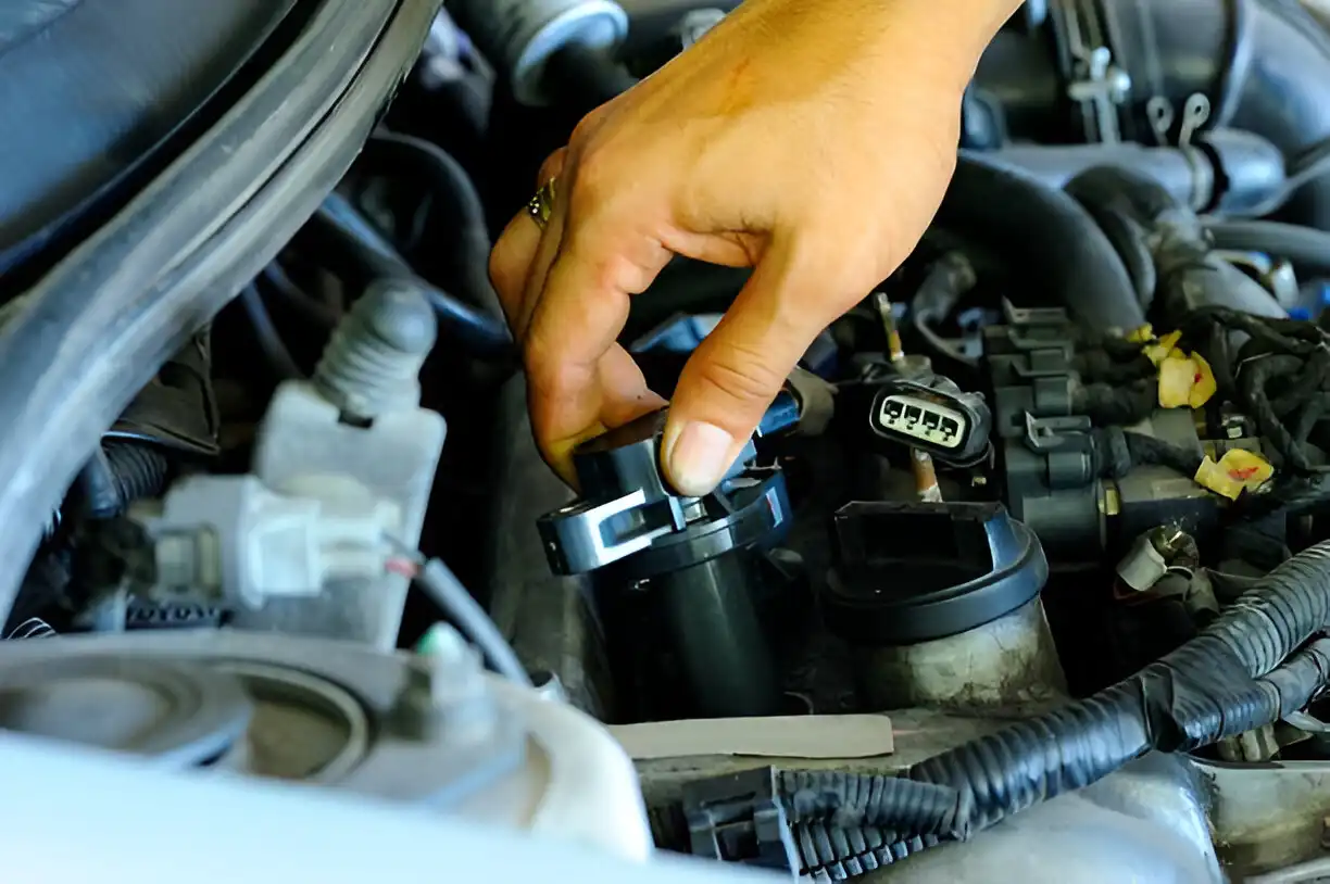 Repairman,Holding,Monitor,Tool,To,Check,And,Fixed,Car,Air